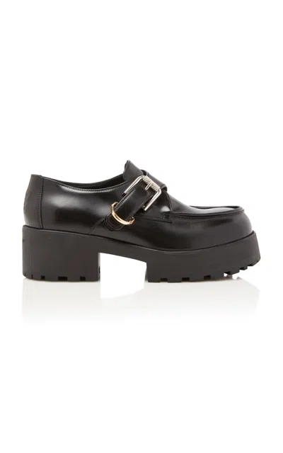GIVENCHY VOYOU LEATHER MONK-STRAP LOAFERS
