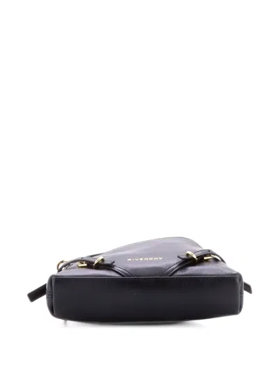 Pre-owned Givenchy Voyou Leather Nano Shoulder Bag In Black
