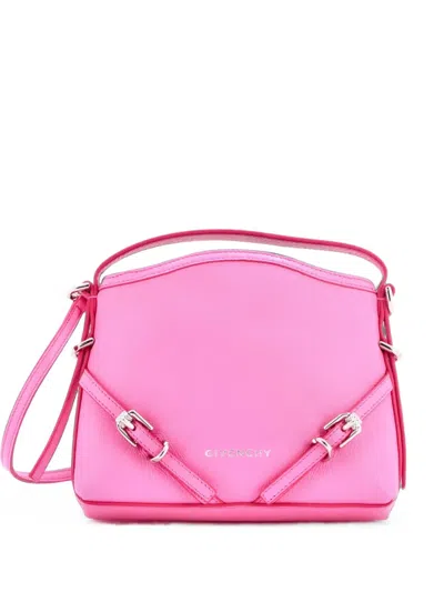 Pre-owned Givenchy Voyou Leather Nano Shoulder Bag In Blue
