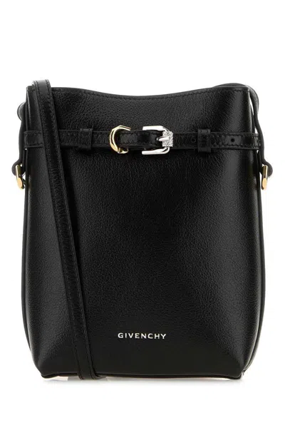 Givenchy Voyou Leather Phone Holder In Black