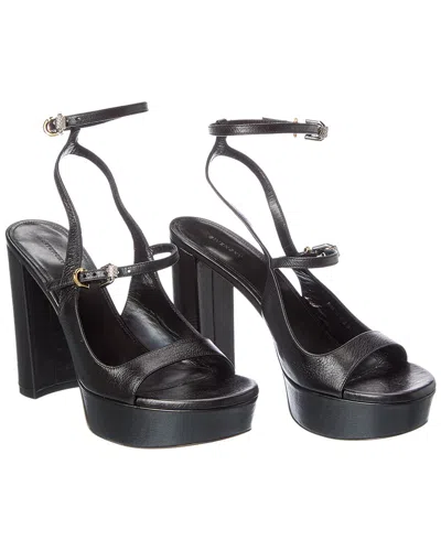 Givenchy Voyou Leather Platform Sandal In Black