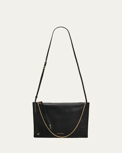Givenchy Voyou Leather Pouch In Black