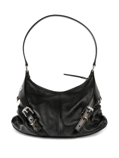 Givenchy Voyou Leather Shoulder Bag In Black