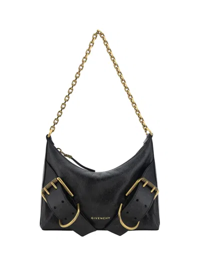 Givenchy Voyou Leather Shoulder Bag In Black