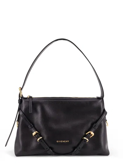 Givenchy Voyou Leather Shoulder Bag In Black