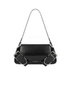 Givenchy Calf Leather Shoulder Bag With Detachable Strap In Black