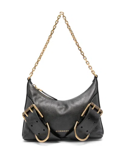 Givenchy Voyou Leather Shoulder Handbag In Black