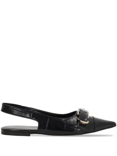 Givenchy Voyou Leather Slingback Ballets In Black