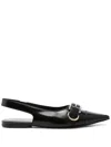 Givenchy Voyou Slingback Ballerina Flat With Pointed Toe In Black