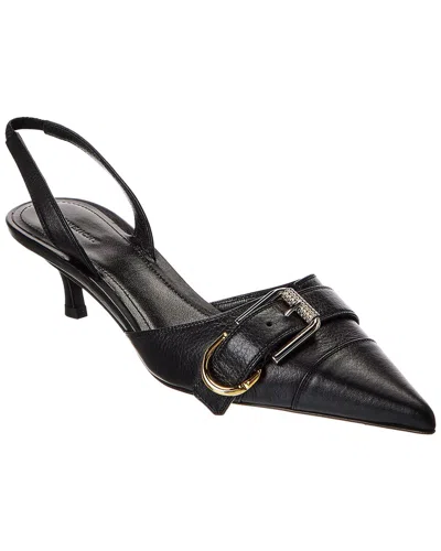 Givenchy Voyou Croc-embossed Slingback Pump In Black