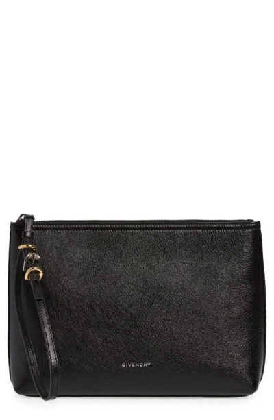 Givenchy Voyou Leather Travel Pouch In Black
