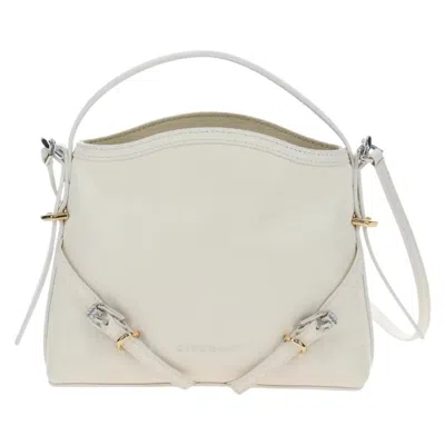 Pre-owned Givenchy Voyou Leather White Leather Shoulder Bag Bag ()
