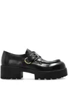 Givenchy Voyou Monk Crystal-embellished Leather Platform Loafers In Black