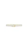 Givenchy Voyou Long Belt In Shiny Leather In White