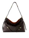 Givenchy Medium Voyou Calfskin Shoulder Bag With Buckle Fastening In Brown