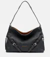 Givenchy Voyou Medium Denim Shoulder Bag In Blue