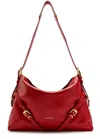 Givenchy Voyou Medium Grained Leather Shoulder Bag In Red