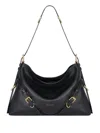 Givenchy Women Voyou Medium Leather Shoulder Bag In Black