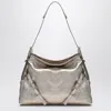Givenchy Medium Voyou Laminated Leather Shoulder Bag In Metal