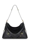 Givenchy Women Voyou Medium Leather Shoulder Bag In Black