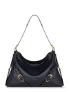Givenchy Black Voyou Medium Shoulder Bag In Black