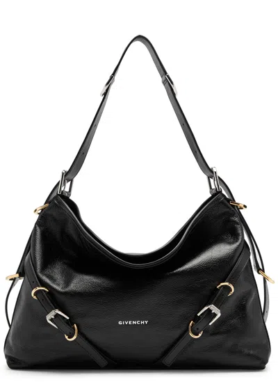 Givenchy Voyou Medium Leather Shoulder Bag In Metallic