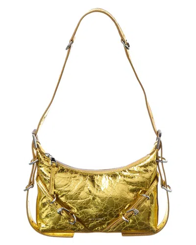 Givenchy Voyou Medium Leather Shoulder Bag In Gold