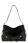 Givenchy Women Voyou Medium Leather Shoulder Bag In Black