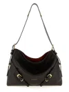 Givenchy Medium Voyou Calfskin Shoulder Bag With Buckle Fastening In Brown