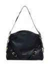 Givenchy Medium Voyou Buckle-strap Shoulder Bag In Black