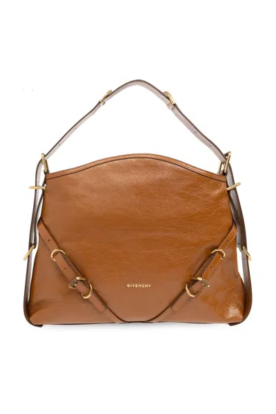Givenchy Voyou Medium Shoulder Bag In Brown