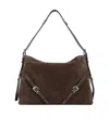 Givenchy Brown Voyou Medium Suede Calf Leather Shoulder Bag In Brown