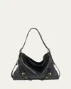 Givenchy Voyou Medium Shoulder Bag In Shiny Leather In Black