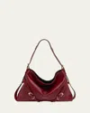 Givenchy Voyou Medium Shoulder Bag In Shiny Leather In Red