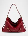 Givenchy Voyou Medium Shoulder Bag In Shiny Leather In Red