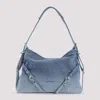 Givenchy Medium Voyou Faded Denim Hobo Bag In Medium Blue
