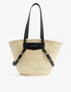 Givenchy Black Voyou Medium Straw Tote Bag In Black