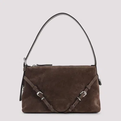 Givenchy Voyou Leather Mini Crossbody Bag With Buckle Strap In Brown