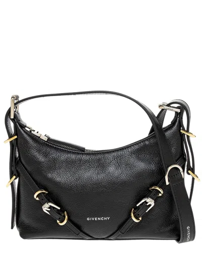 Givenchy Voyou Mini Leather Shoulder Bag In Black