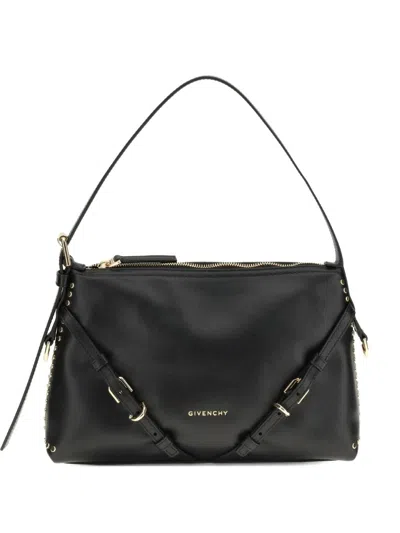Givenchy Voyou Mini Leather Shoulder Bag In Black