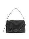 Givenchy Mini Voyou Leather Shoulder Handbag 29.5cm In Black