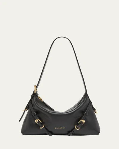 Givenchy Voyou Mini Shoulder Bag In Shiny Leather In Black