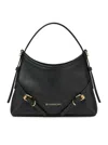 Givenchy Women Voyou Medium Leather Shoulder Bag In Black