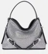 Givenchy Voyou Nano Embellished Shoulder Bag In Silver