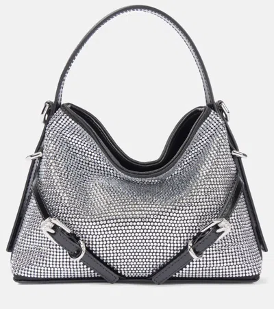 Givenchy Voyou Nano Embellished Shoulder Bag In Silver