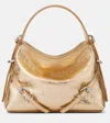 Givenchy Voyou Nano Metallic Leather Tote Bag In Gold