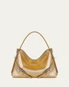 Givenchy Voyou Nano Shoulder Bag In Metallic Leather In Voyou Nano Bag