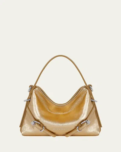 Givenchy Voyou Nano Shoulder Bag In Metallic Leather In Voyou Nano Bag