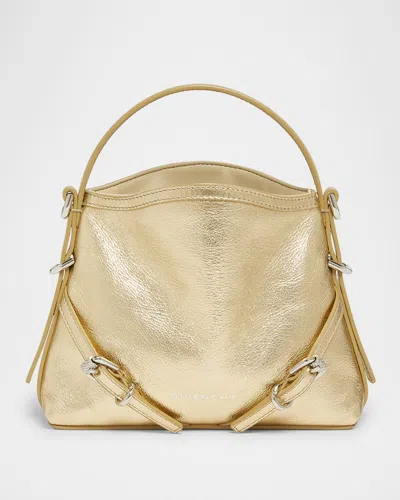 Givenchy Voyou Nano Shoulder Bag In Metallic Leather In Voyou Nano Bag