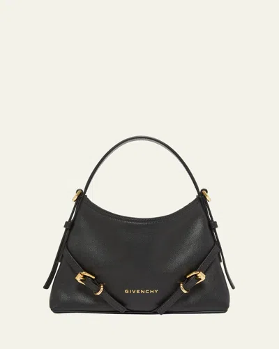 Givenchy Voyou Nano Top-handle Bag In Shiny Leather In Black